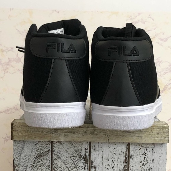 FILA Mid Top Fashion Casual Streetwear Sneakers Lace‎ Up Black - Picture 5 of 13